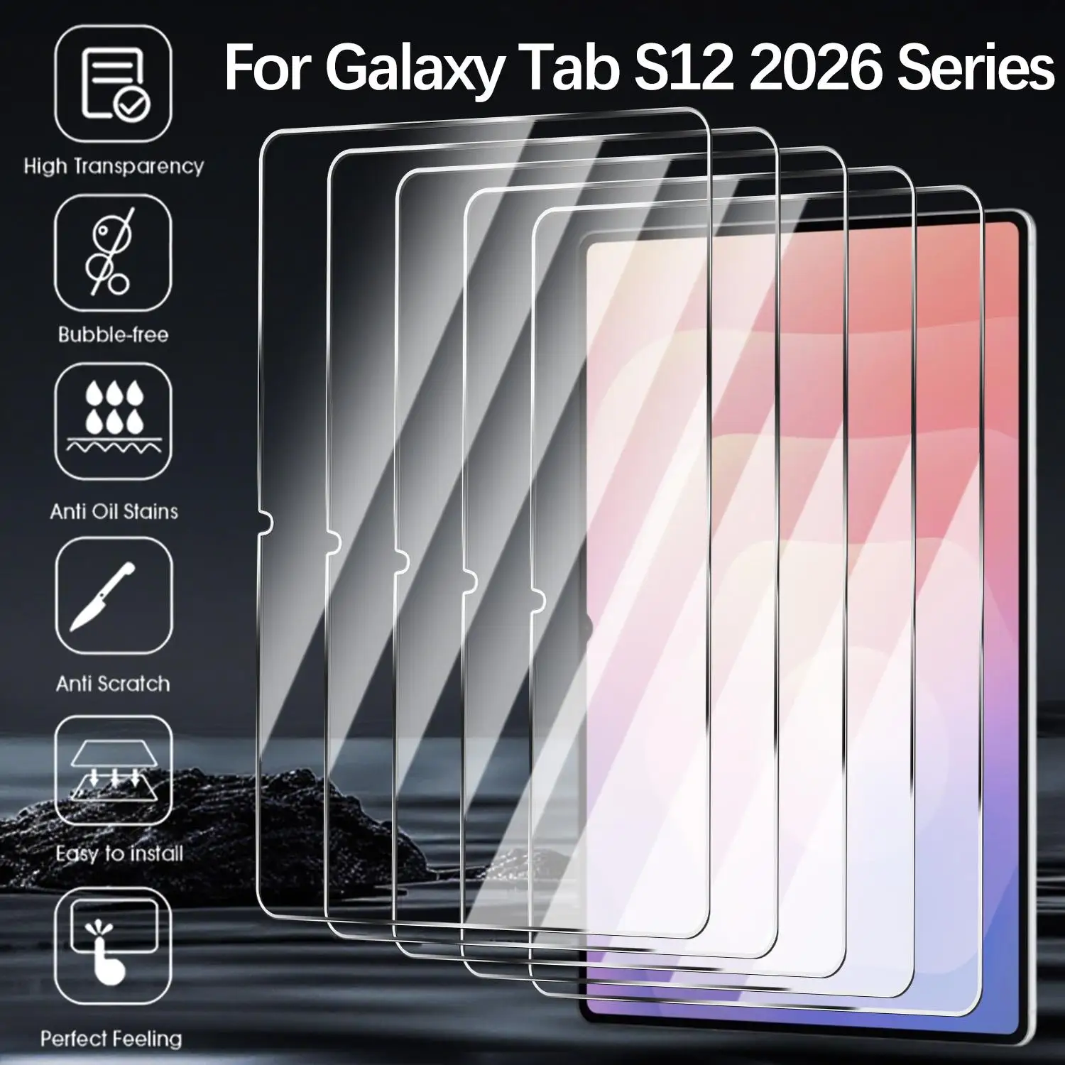 Premium 9H Tempered Glass Screen Protector - Full Cover HD Clear Protective Film