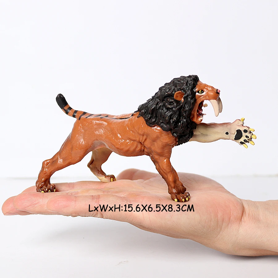 Realistisches prähistorisches Tier Smilodon Mammuthus Lisowicia Wolliges Nashorn Mammut Figur Savage Modell Figur Lernspielzeug – Detail 27