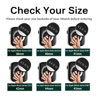 Coque en verre et diamant pour Apple Watch, 46mm 40mm 44mm 41mm 42mm 45mm, protection antichoc brillante, iWatch série 11 10 9 SE 7 8 2