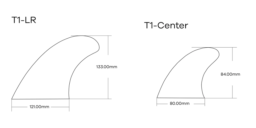 Description Picture 4 of itemT1 Size Tri Fins Thruster Surfboard Fins Honeycomb Fiber Surf Fins Multi Base Fins For Sup Quilhas 3 Fins Surfing Accessories