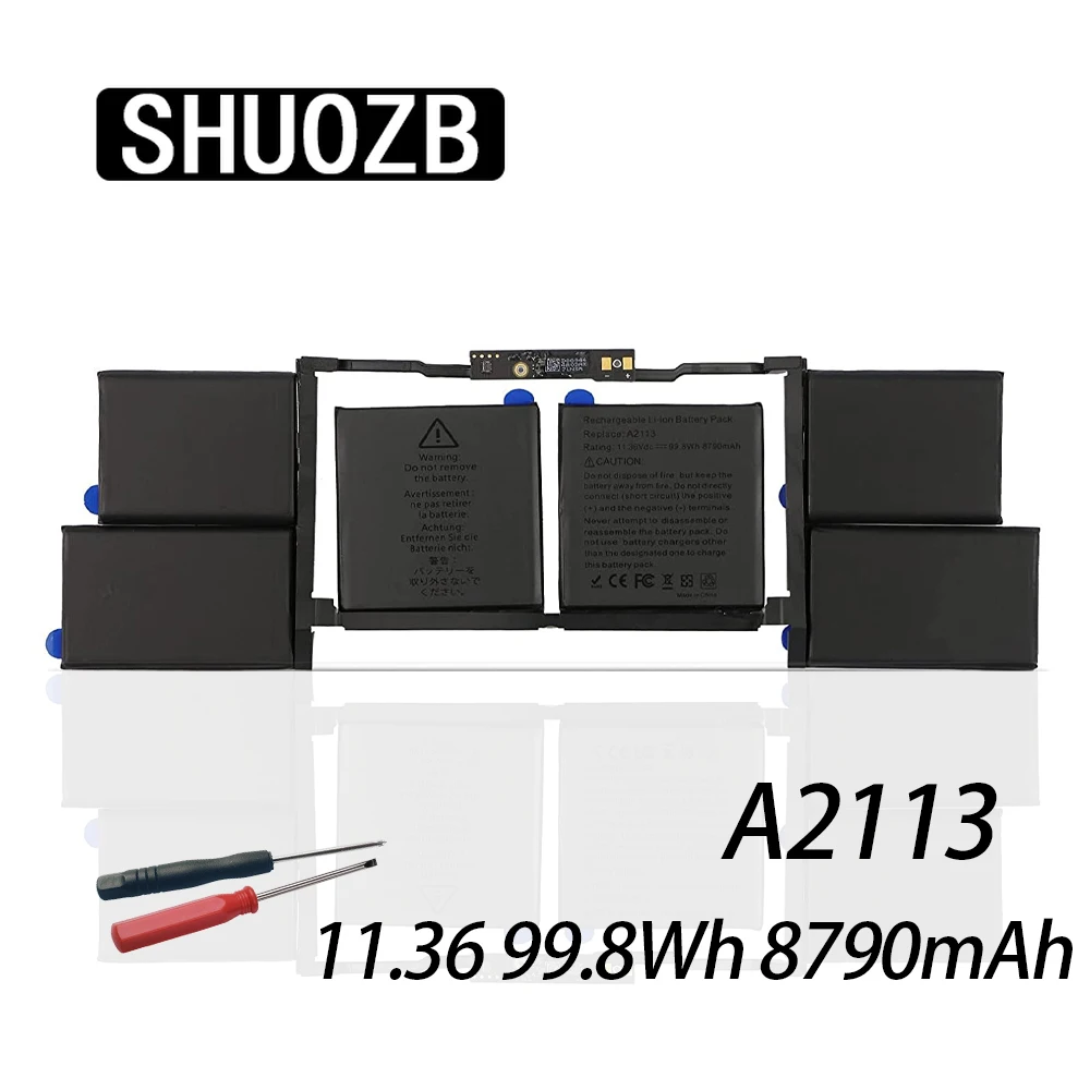 Batteria A2113 Per Apple Macbook Pro A2141 16 ''Pollici 2019 Mvvj2 Mvvl2 Mvvm2 610-00533 Mvvl2Ll/A Mvvm2Ll/A Mvvm2Ll/A * Emc3347 Nuovo
