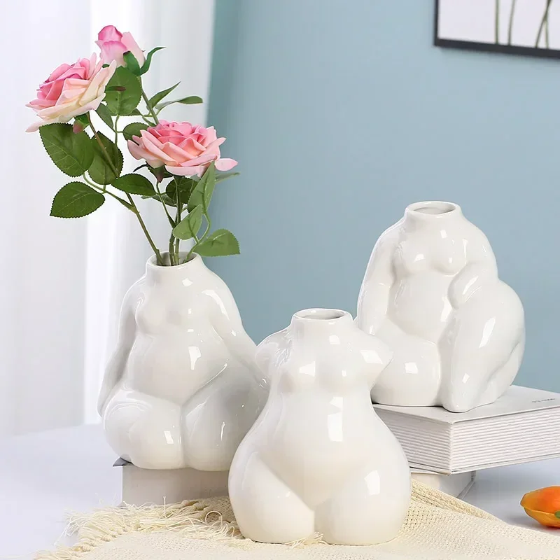 

Scandinavian Creative Decorative Utensils Artist Living Room Flower Arrangement Flower Vessel Woman Body Art Portrait Ornament
