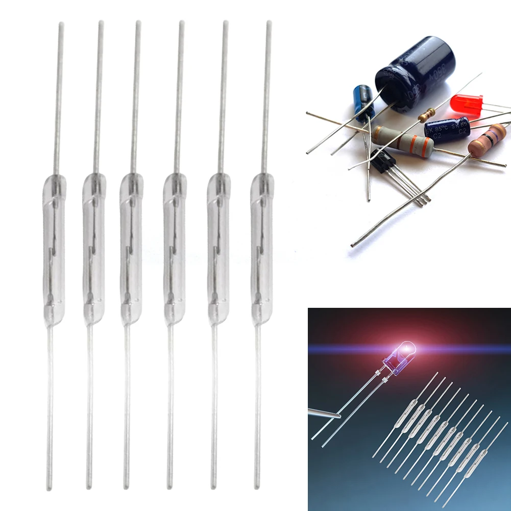 10 Pcs Magnetic Switch Vibration-resistance Normally Open Magnetic Induction Switch DIY Magnetic Reed Switchs for Arduino