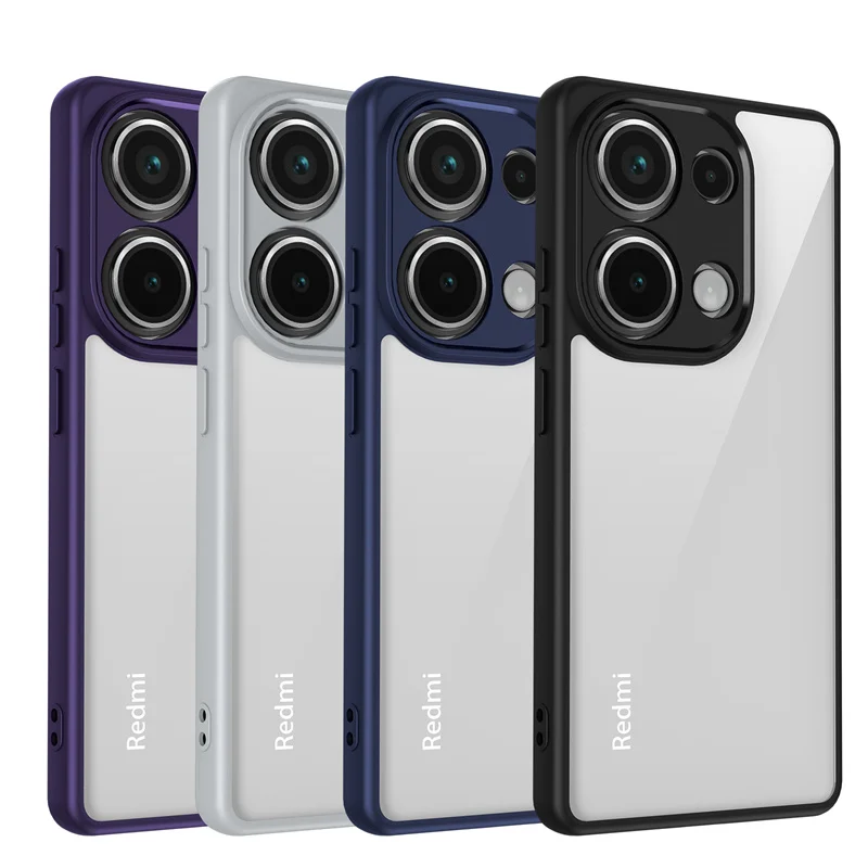 Luxury Shockproof Clear Phone Case with Silicone Bumper and Hard PC Cover