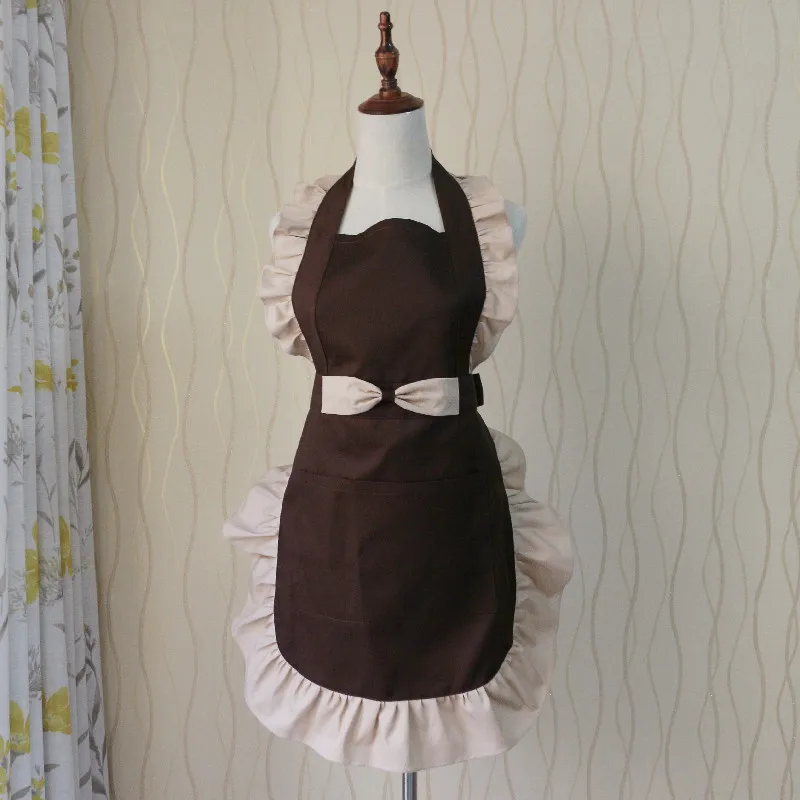 

Фартуки ретро для молока чая кофе офисная закуска цветочный магазин выпечка Рабочая одежда из чистого хлопка с большими карманами кухня граффити