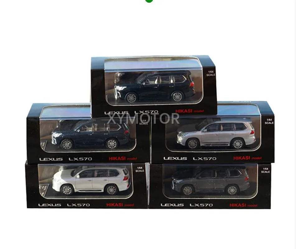 

HIKASI 1/64 для Toyota Lexus LX570 фотомодель автомобиля игрушки Подарки белый/серый/синий/Серебряный хобби дисплей орнаменты коллекция
