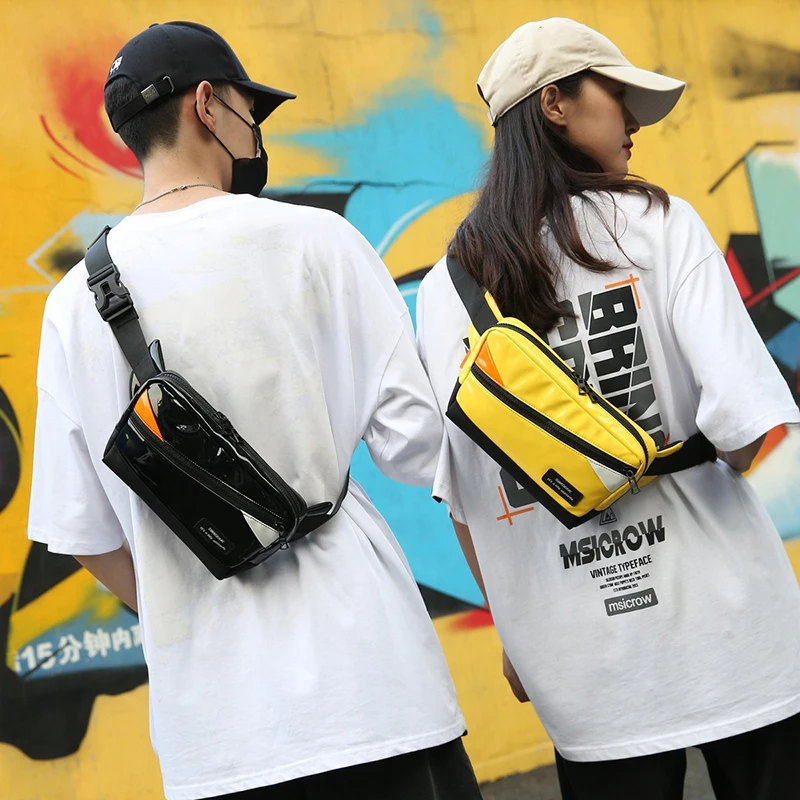 

Mihaivina Trendy Chest Bags For Men Waist Bag Fanny Pack Outdoor Crossbody Bags Women Nylon Waterproof Hip Waist Packs Belt Bag