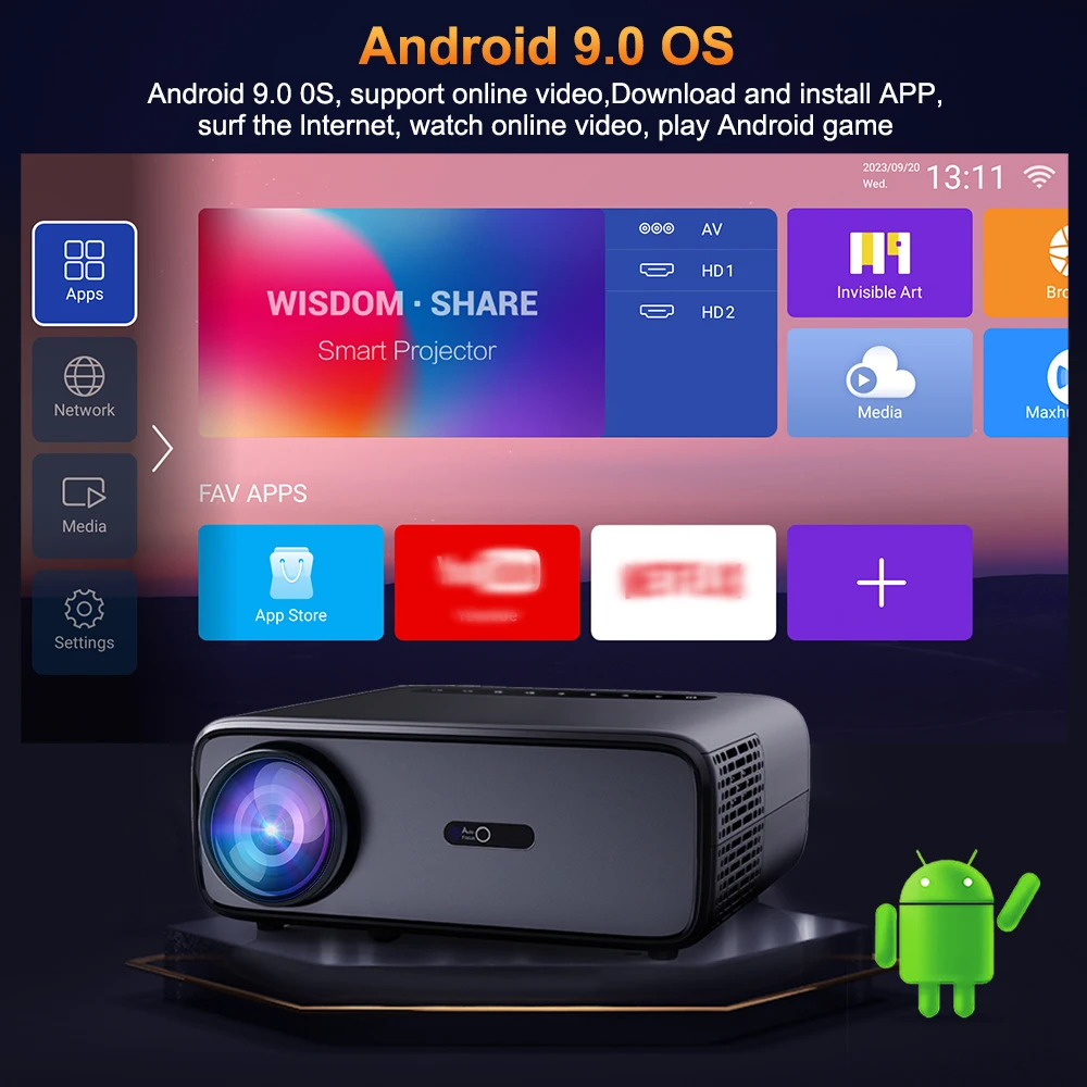 ThundeaL Projector Full Auto HD 1080P WiFi 6 Android TD97 Pro TD97Pro Projector Video Home Movie IOS Smart Phone 3D TV Proyector image_1