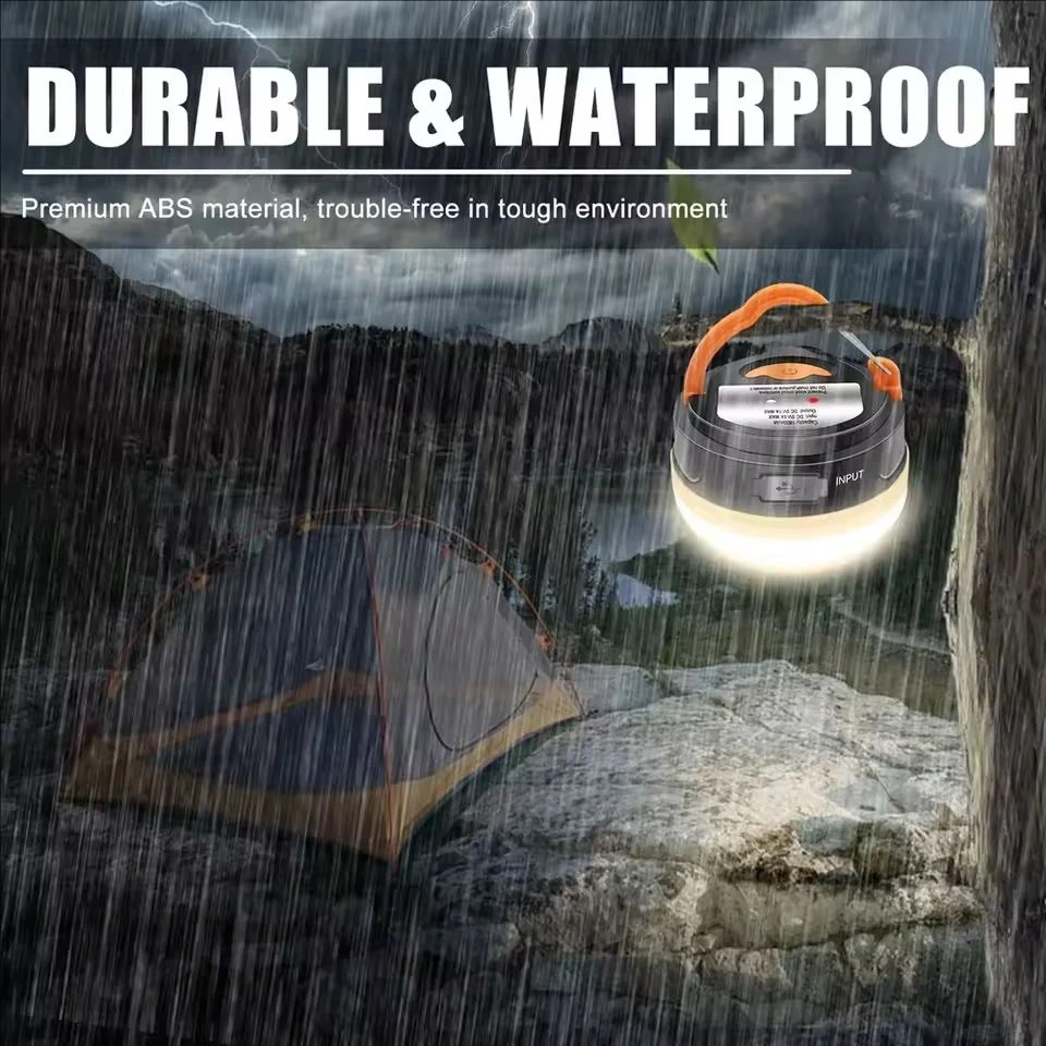USB Rechargeable Portable Camping Tent Light 3 Modes Waterproof Outdoor Tent Lam