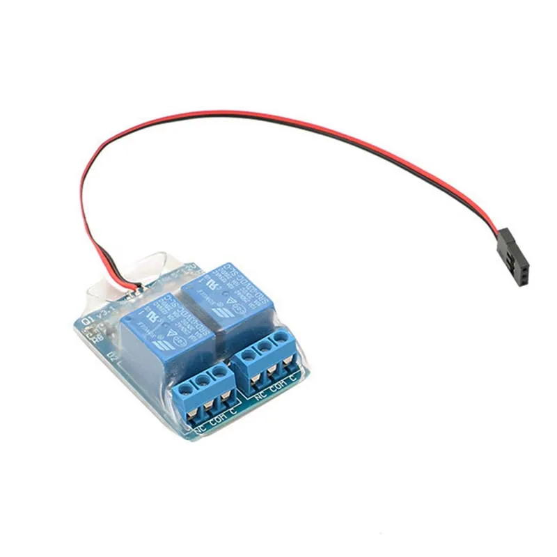 1PCS 5-12V 10A Dual Channel Industrial PWM Relay Module Remote Control Electronic Switch for RC Airplane Drone Toy Receiver