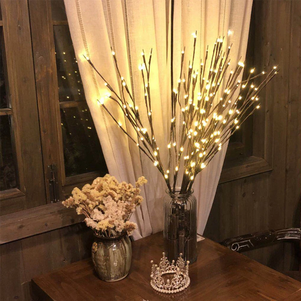 Tanie 20 LED Willow Branch Light dekoracje świąteczne romantyczne lampki dekoracyjne