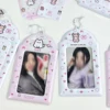 1pcs Photo Card Holder Keychain Id Badge Holder,3 Inch Photocards Holder Protective Sleeves Id Case Holder 1