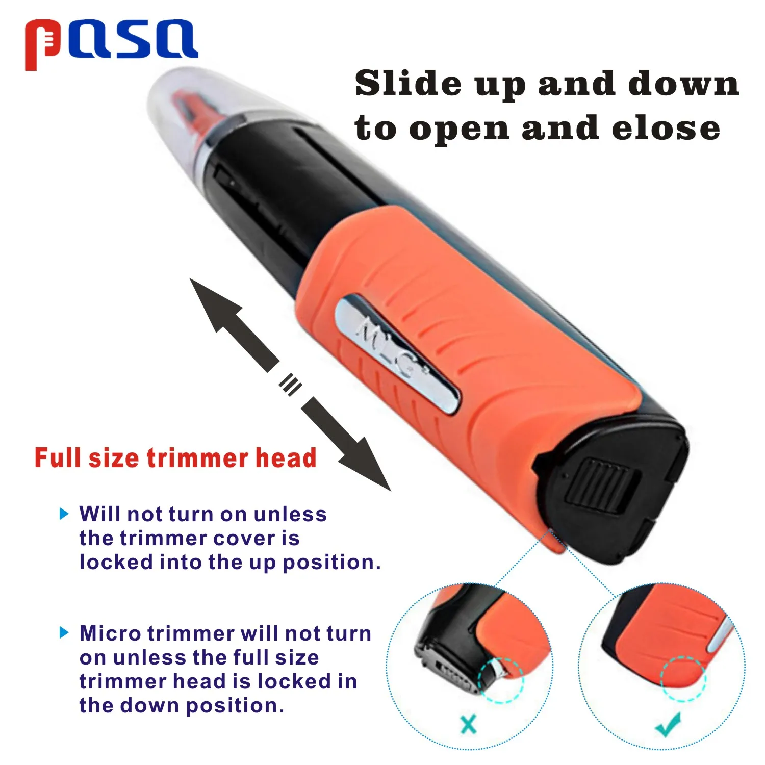 KKXXYS Precision Eyebrow Ear Nose Trimmer Removal Clipper Shaver Personal Electric Face Care Hair Trimer With LED Lights 2