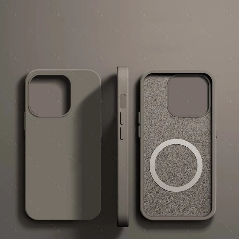 thumbnail image 1 of Original Liquid Silicone For Magsafe Magnetic Phone Case For Apple iPhone 15 14 13 12 11 Pro Max 15 Plus Wireless Charging Cover, 1 of 5