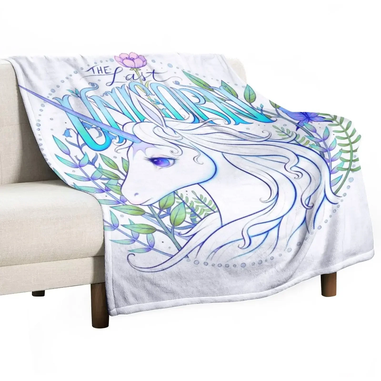 

The Last Unicorn Throw Blanket Luxury Designer Blankets For Sofas Soft Plush Plaid Summer Beddings Blankets
