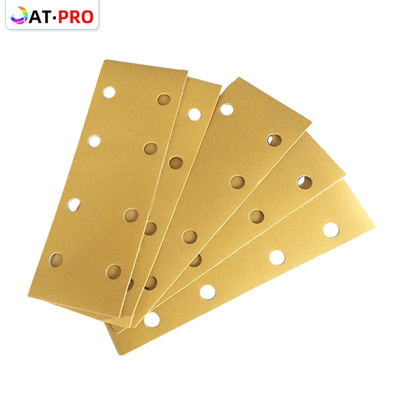 50pcs 70x198mm Abrasive 8 hole Dust free Strip Anti stick Sandpaper 80