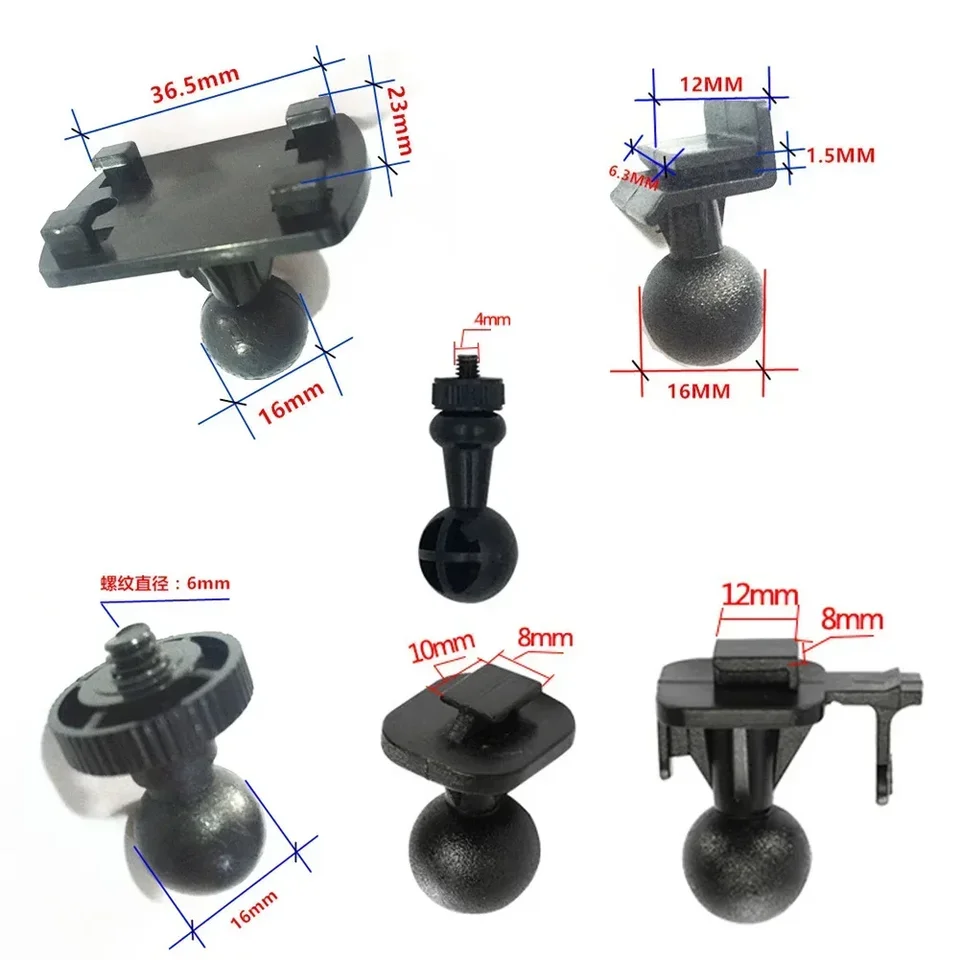 Support Ventouse Universel Pour Dashcam - 14 Adaptateurs Inclus, Fixation Pare-brise Ou Tableau De Bord