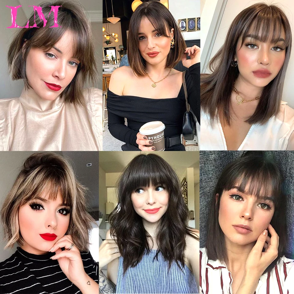 FOR Synthetic Bangs Clip-In Hair Extensions Red Pink Blonde Fake Fringe Hair Natural False Hairpiece For Women Clip In Bangs synthetic bangs synthetic hair extension