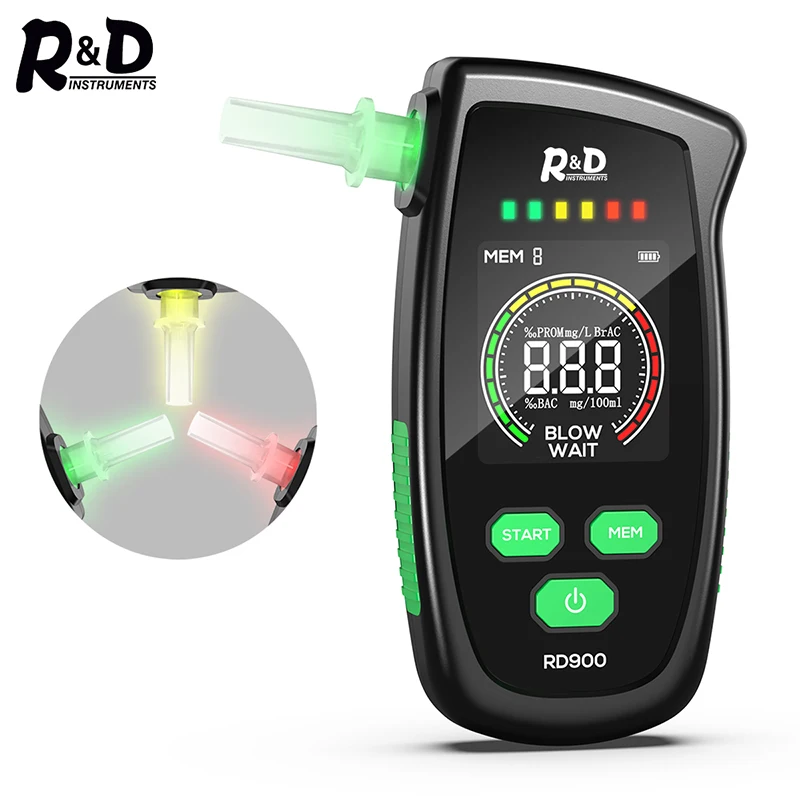 R&D RD900 Alcohol Tester Rechargeable Digital Breath Tester