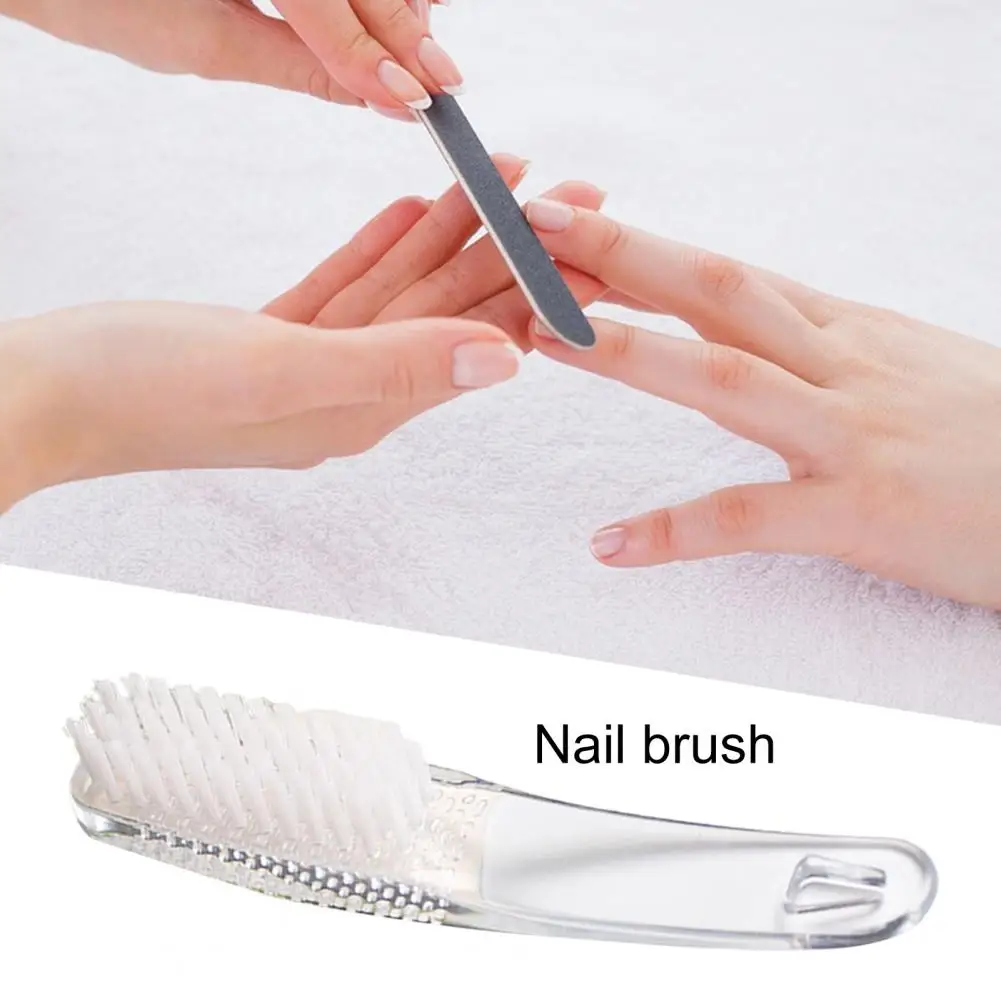 

Cleaning Brushes 4Pcs Sturdy Long Handle Plastic Handle Grip Nail Brushes Nail Beauty