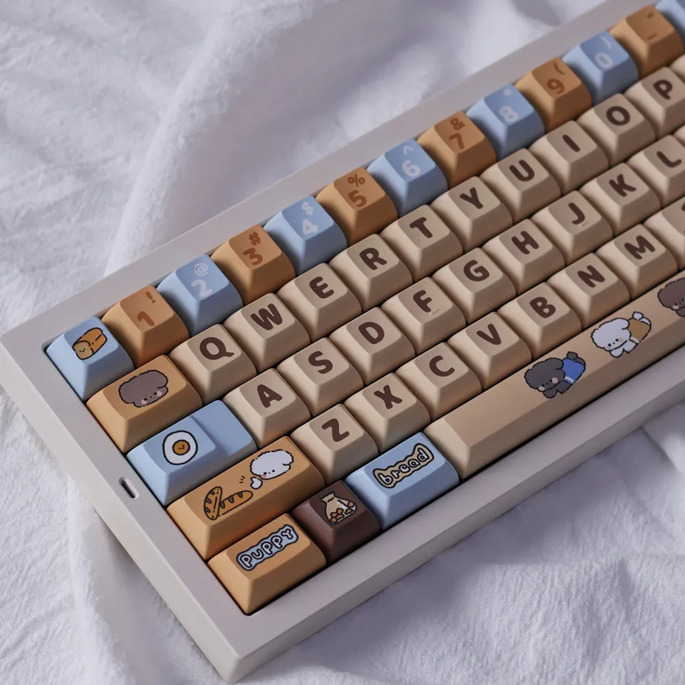 

140 клавиши, медведь, Keycap KCA, профильная краска, сублимационный материал PBT для переключателей Cherry MX, механическая и оптическая клавиатура