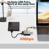 Tebe 4 IN 2 USB 3.2 Hub USB-A+USB-C to USB 3.2 Gen 3.2 /10Gbps USB-C 3.2 Splitter Adapter for Macbook Dell Huawei Xiaomi 4
