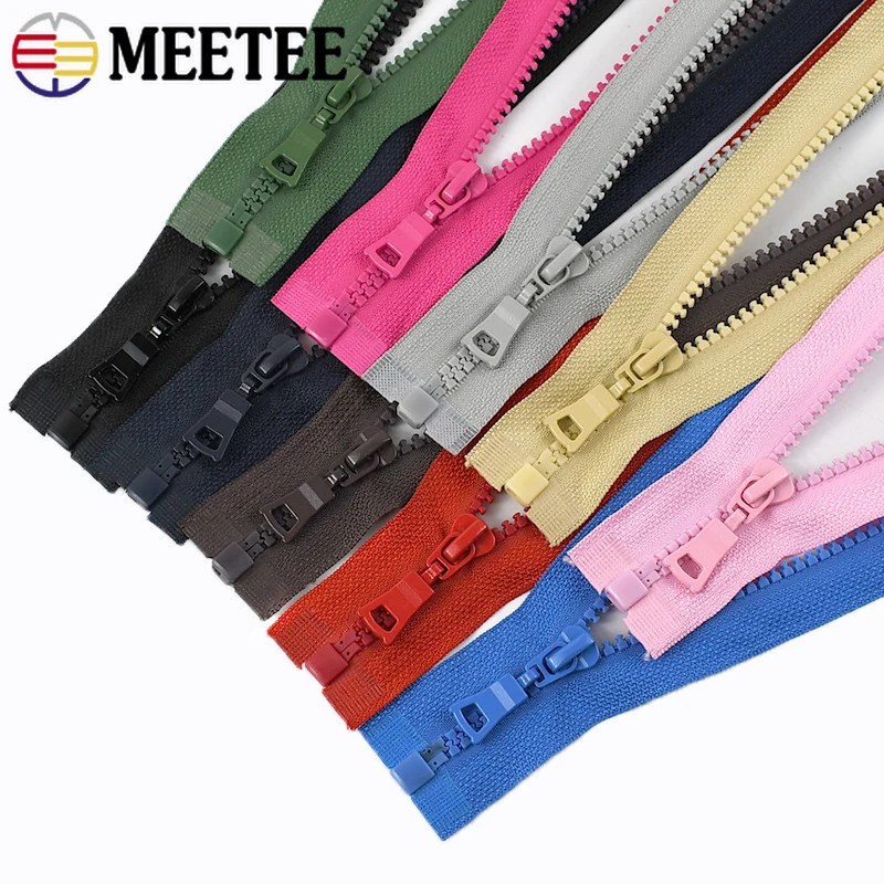 

5Pc Meetee 5# Resin Zippers Close-End 15-25cm Open-End 30-80cm Zip Closure for Jacket Garment Bags Decor Zips Sewing Accessory