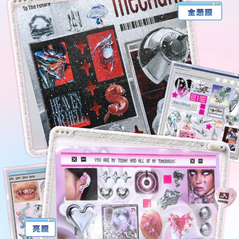 Cyberpunk Retro Decorative Sticker Collection for DIY Projects and Stationery