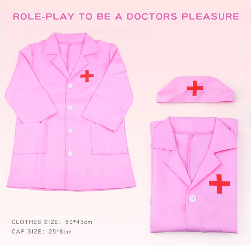 Children Pretend Play Game Simulation Doctor Nurse Coat Kindergarten Puzzle Set Role Playing Gifts for Kids Boys Girls TMZ 3