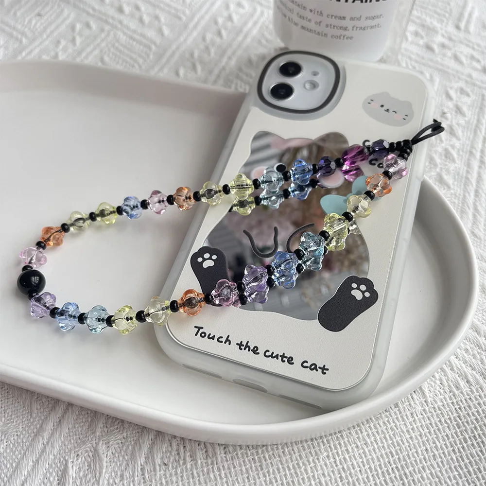 Colorful Cloud Beads Clear Resin Phones Charm Cell Phone Strap
