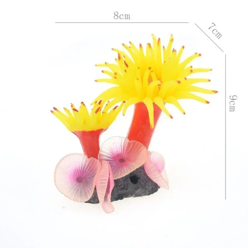 Aquarium Coral Simulation Decoration with Aquatic Plants and Accessories