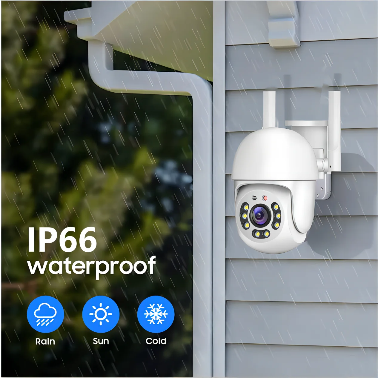 4MP PTZ WIFI Outdoor Security Camera with Night Vision