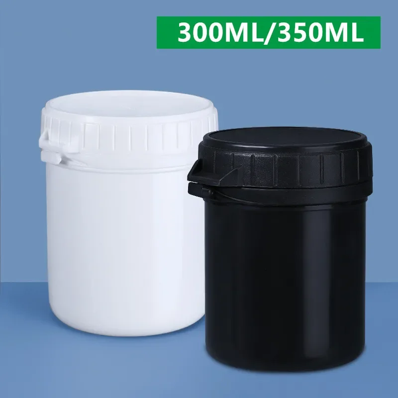 Empty Round Plastic Jar with Inner Lid Food Grade Storage Container Leakproof Liquid Cream Bottle 1PCS 300ml 350ml storage box,storage jar
