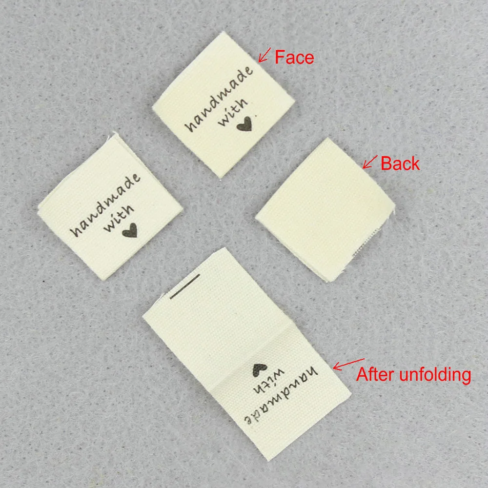 Garment Labels 50PCS Handmade for Jeans Bags Shoes DIY Sewing Clothing Accessories