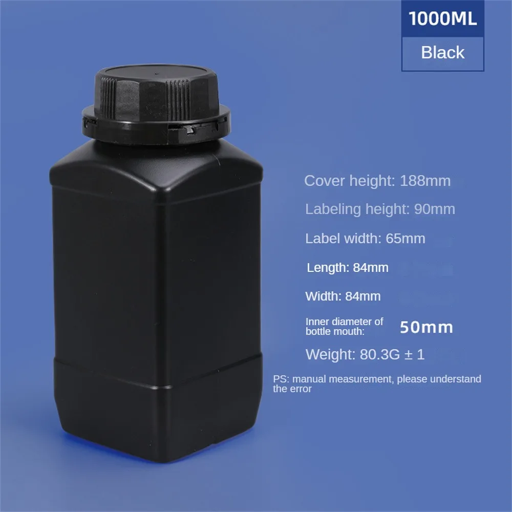 Plastic Storage Bottle 250/500/1000ml screw cap wide mouth Storage Container Leak-proof Empty Seal Bottles Lab Supply Wide Mouth refillable bottles,plastic storage bottle