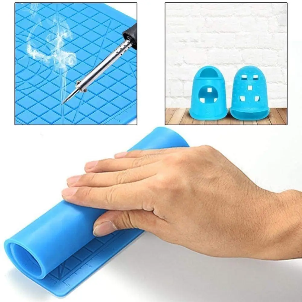 Kids 3D Printing Pen Silicone Design Pad with Basic Template Equipped With 2 Silicone Finger Caps Excellent DIY  3D Pen Drawing