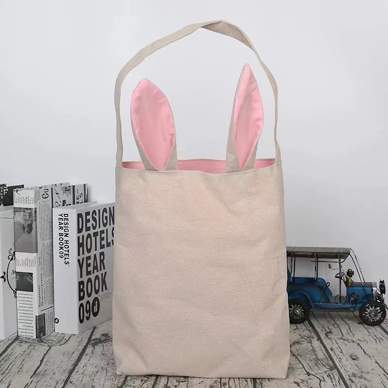 Jute Rabbit Gift Bag Easter Blanks Rabbit Pink Bunny Basket Egg New Unisex Party Favpr 1pc Blue Green Beige Boys Girls organza gift bags,party gift bags