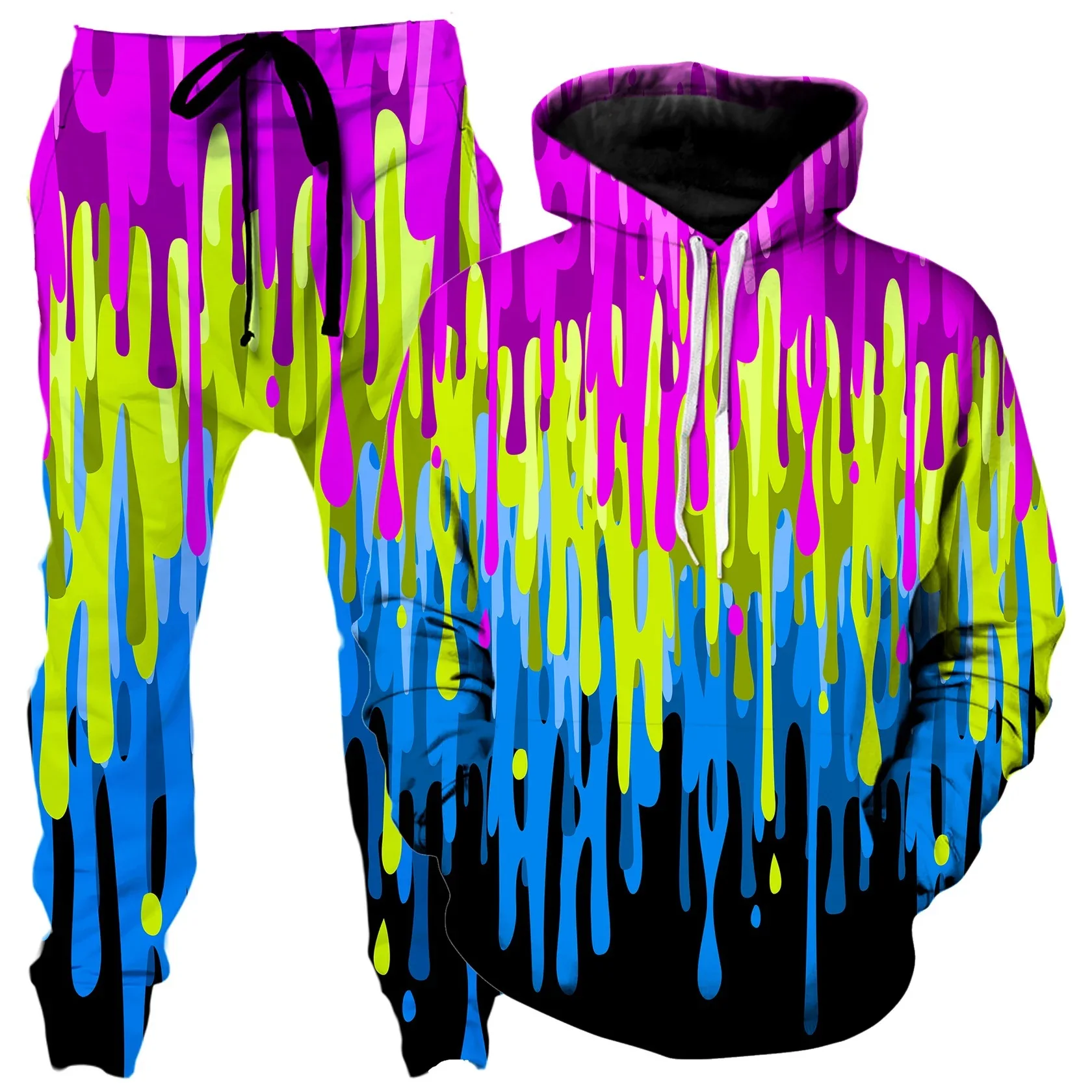 Mens Abstract Mandala Hoodies Pants Set