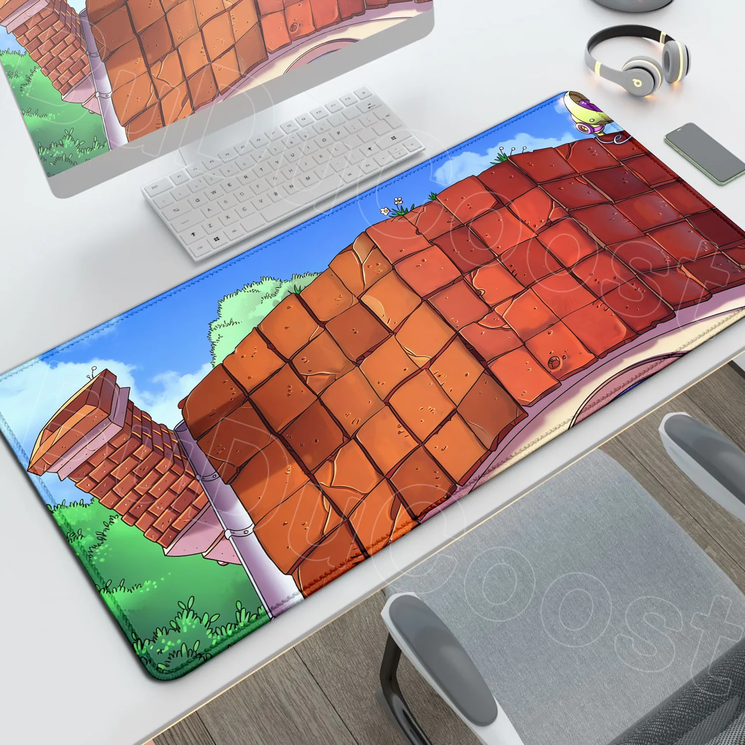 Enhanced Gaming Mouse Pad - Plants vs. Zombies HD Design, Non-slip, Thickened Rubber