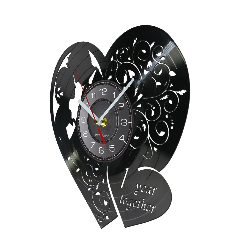 Personalized One Year Wedding Anniversary Wall Clock 1st