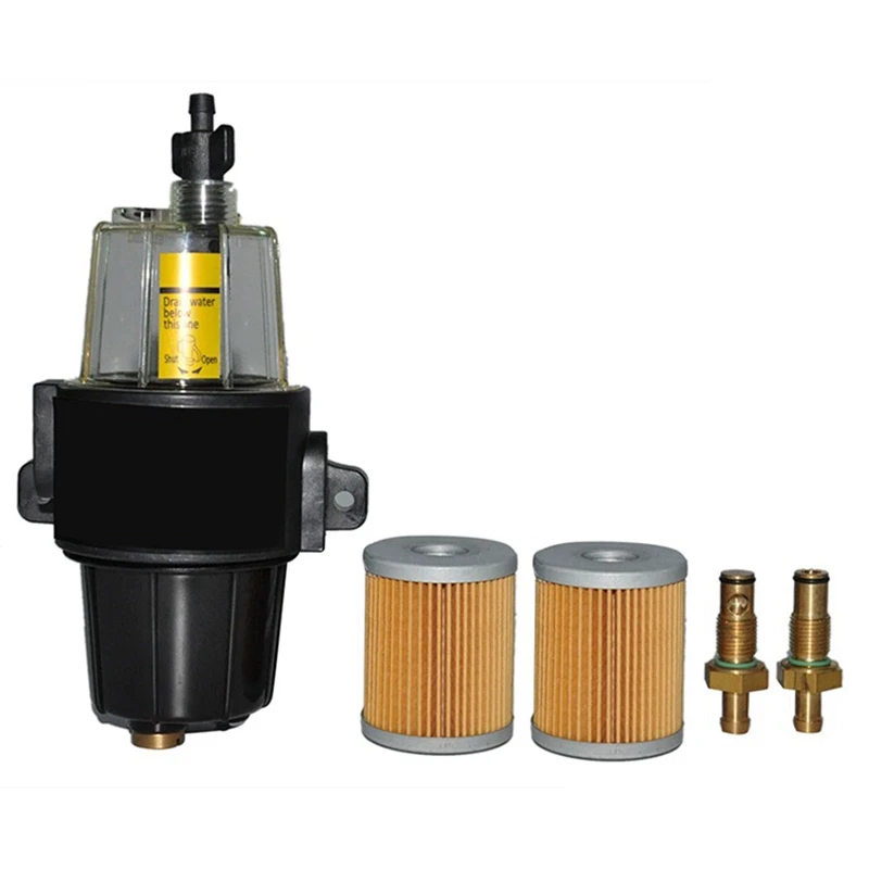 

UF-10K Fuel Filter Water Separator Assembly And 2 Pcs Extra Filter Yacht Boat Engine Outboard Motors Fuel Tank