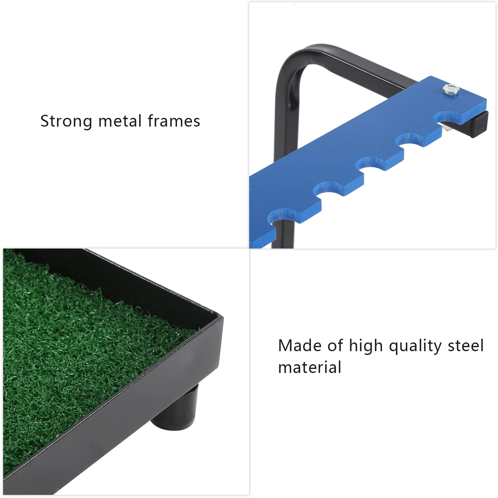 9 Holes Golf Club Steel Storage Rack Holder Putter Display Shelf Stand Golf Tool Golf Putter Shelf Organizers Training Aids