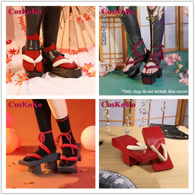 

CosKoKo Kaedehara Kazuha/Shikanoin Heizou/Yoimiya/Kujou Sara Shoes Cosplay Game Genshin Impact Universal Role Play Accessories