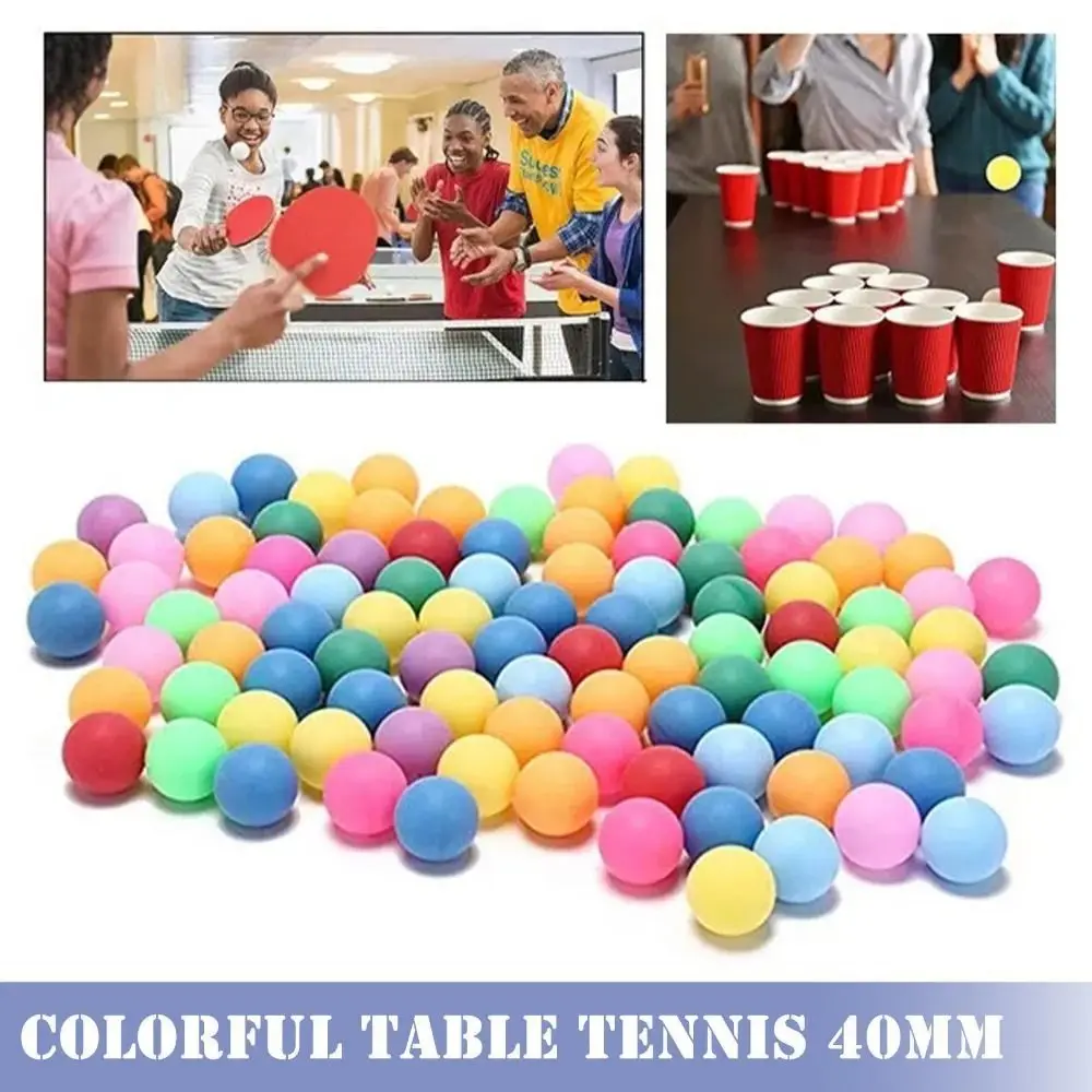Description Picture 2 of item30/50Pcs Ping Pong Balls 40Mm Frosted Mixed Colours Game Table Tennis Balls Durable Seamless
