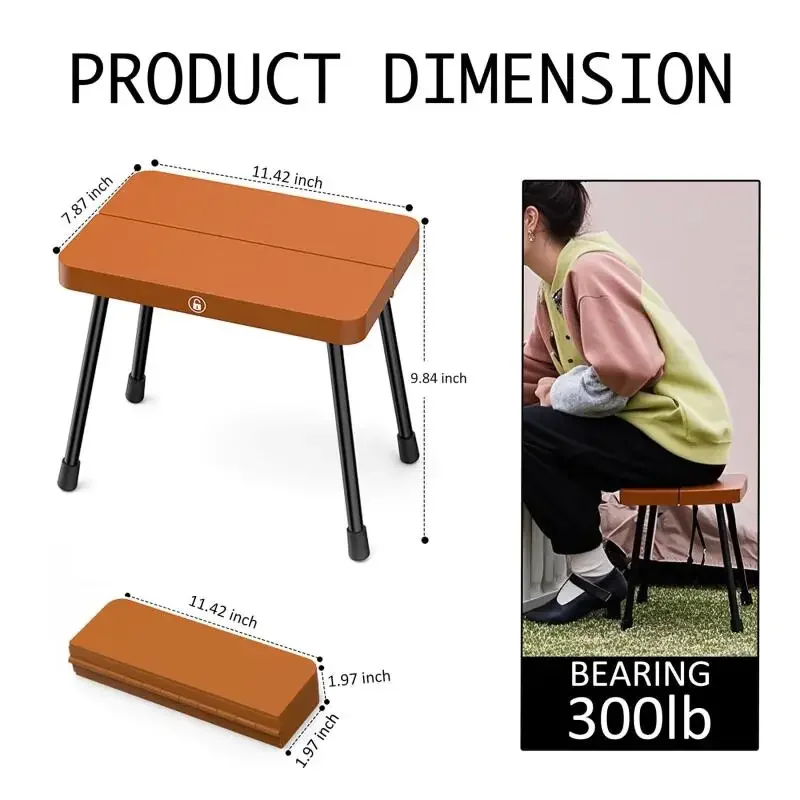 Tabouret pliant ultra-léger aluminium robuste pour pêche randonnée plage pique-nique repose-pieds
