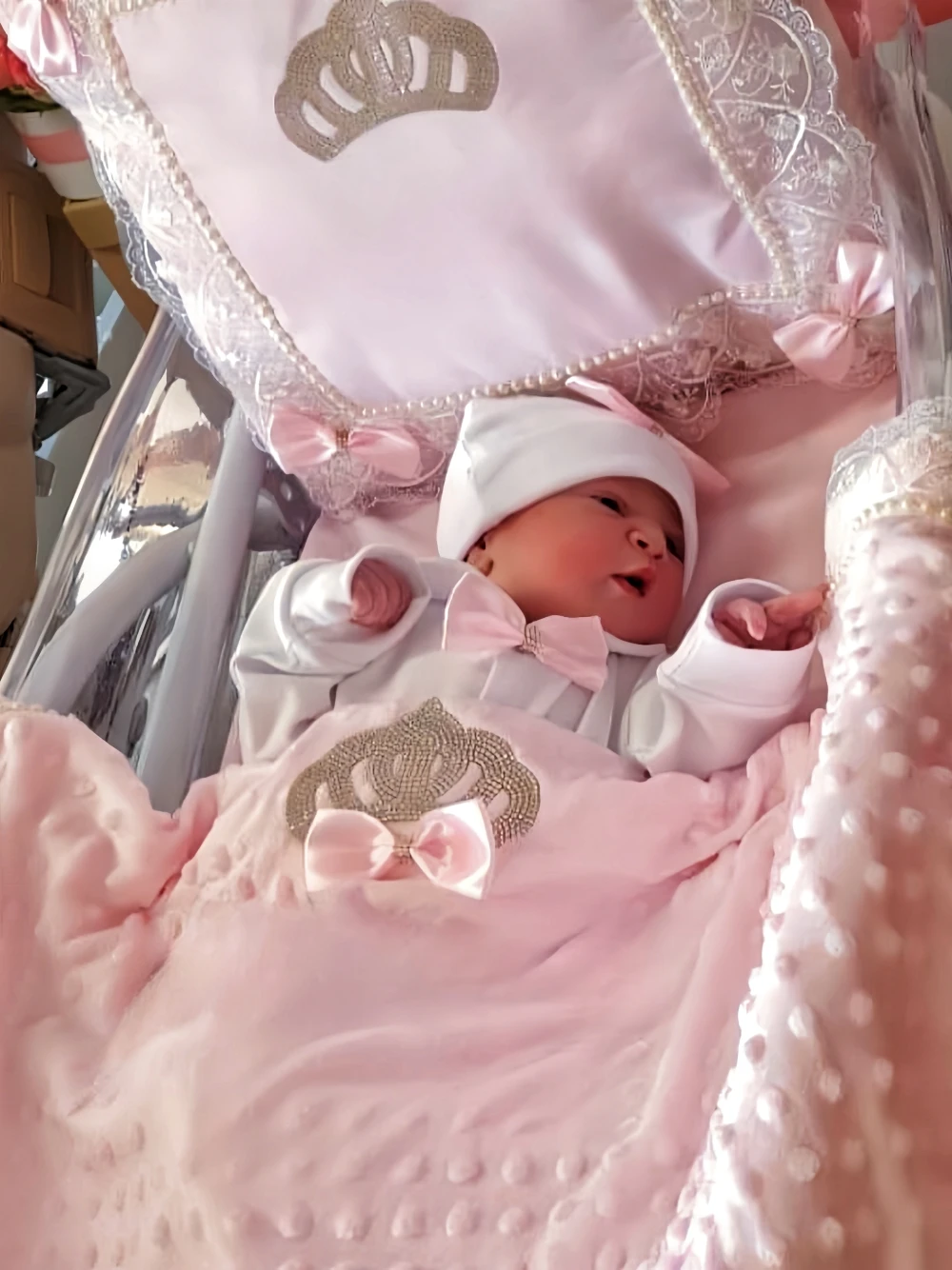 Pink Newborn First Day Outfit Pink Newborn Take Me Home Outfit