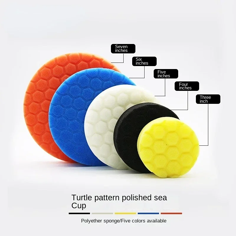 Car Polishing Pad 5 Pack 3/4/5/6 Inch Compound Polishing Pads Kit