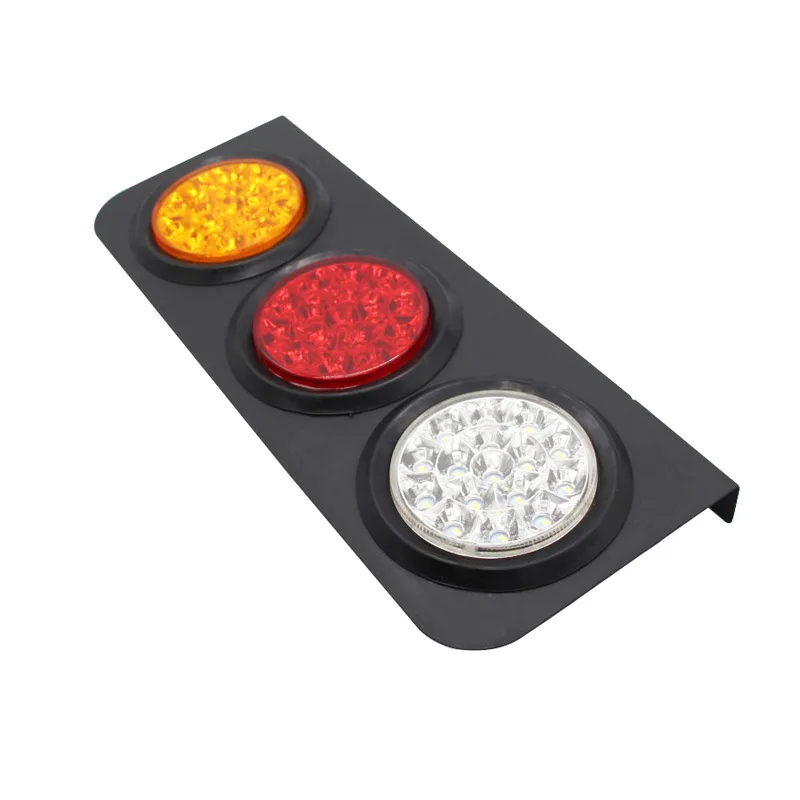 2pcs LED 24V Tail Light Taillight Turn Signal Indicator Stop Lamp Rear Brake Light for Car Truck Trailer Caravan Three-color