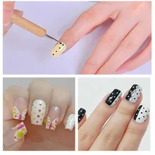 

5 pcs/set 2 Way Wooden Nail Art Dotting Pen Arrange Design Tools Painting Drawing Brushes Manicure