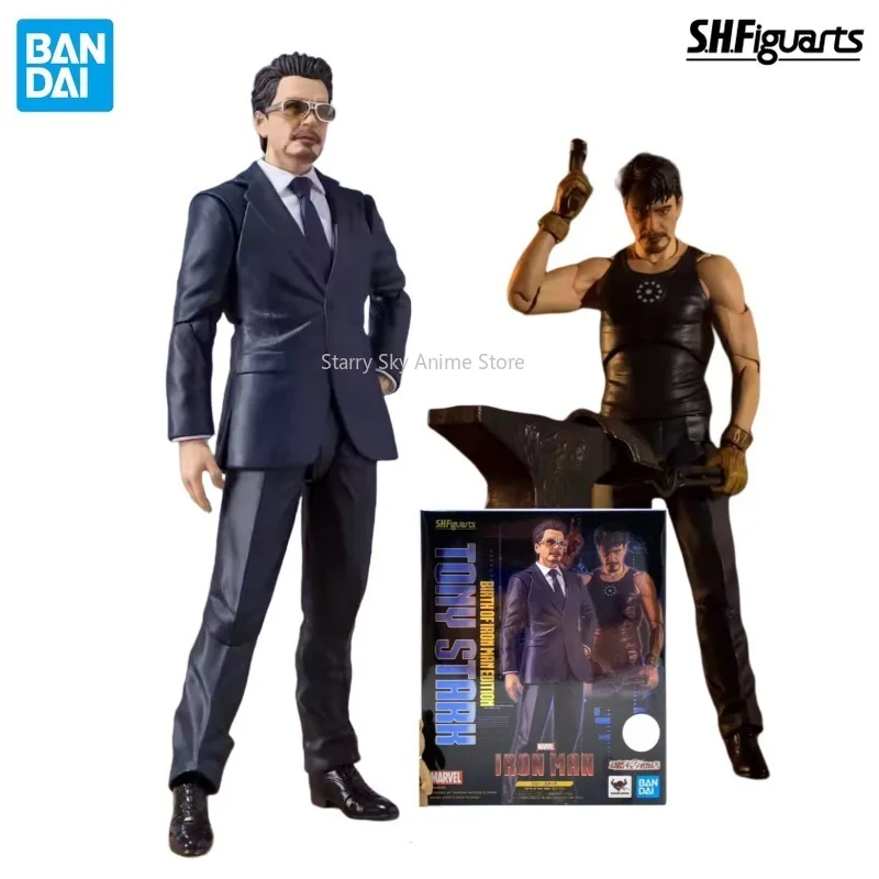 Bandai Spirits S.H.Figuarts Iron Man Mark 1 Mk-1 & Tony Stark Birth of Iron Man Edition Set of 2
